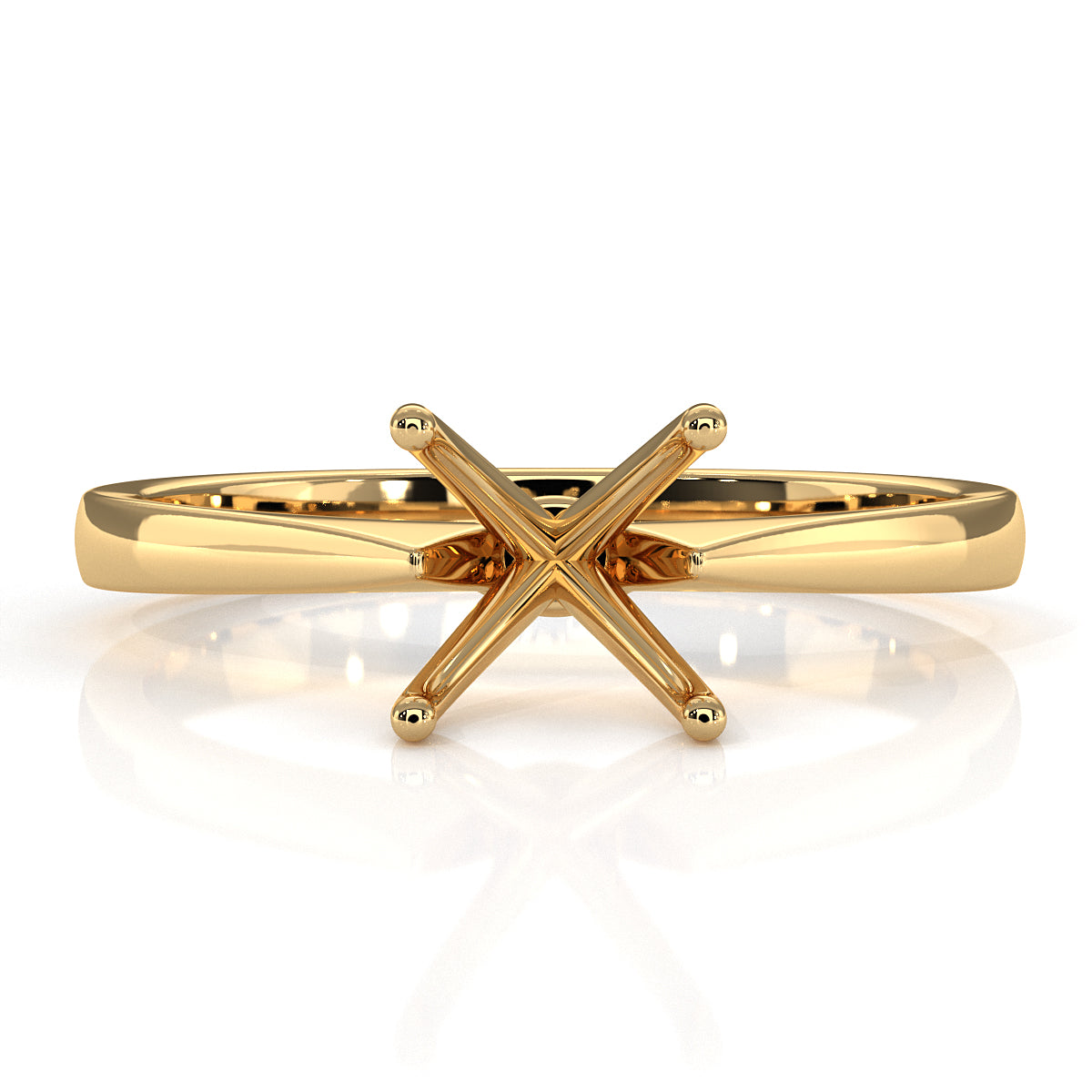 3g Tapper Semi Mount Engagement Solitaire Ring Setting 2mm